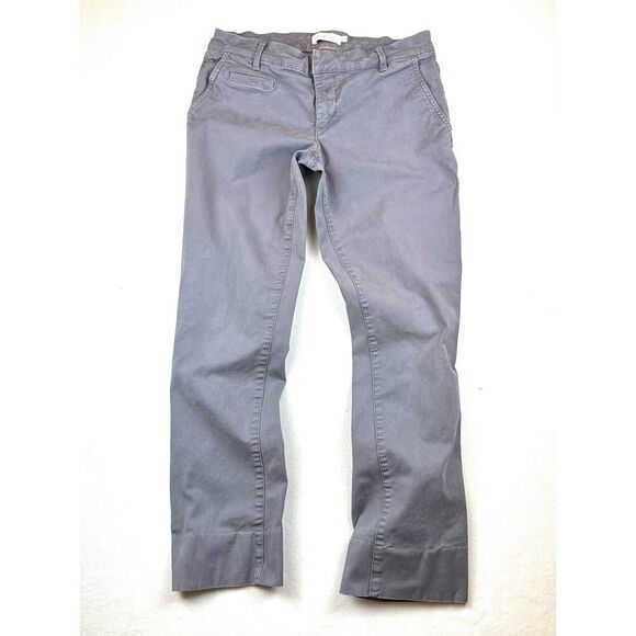Tory Burch Light Grey Cotton Chino Pants Women’s 28 - Picture 2 of 11